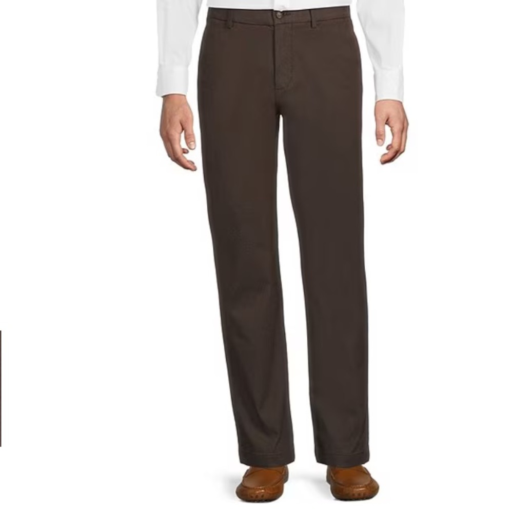 Daniel Cremieux Brown Comfort Stretch Chino Pants